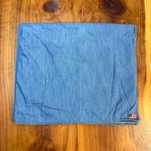 Vintage Ralph Lauren Denim Table Cloth 98 x 58 Cotton Jean Flag Rectangle A4-14